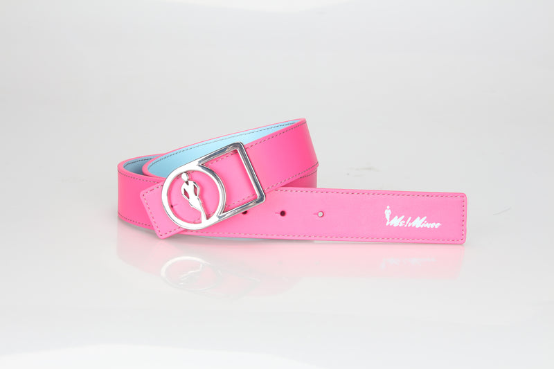 Hot Pink- Sky Blue reversible Belt